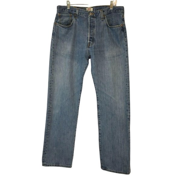 Levi's Other - Levis 501 Original Button Fly Blue Jeans Mens Measured 37.5X33 Straight Leg